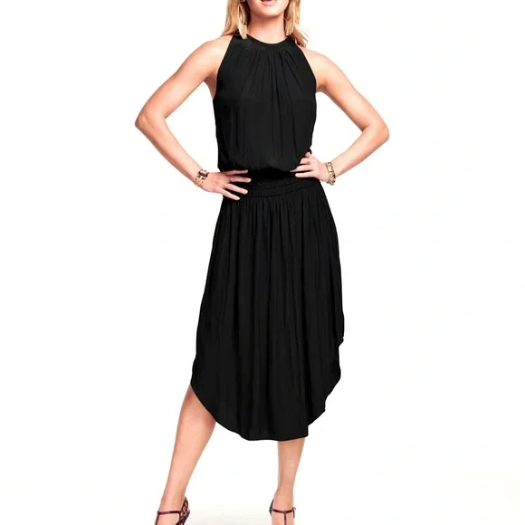 audrey smocked midi dress Audrey Smocked Puff Sleeve Organic Cotton Midi Dress (Women)